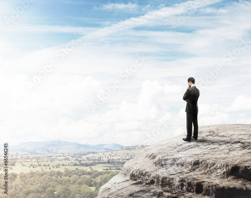 Photo: buisnessman thinking buisnessman thinking
