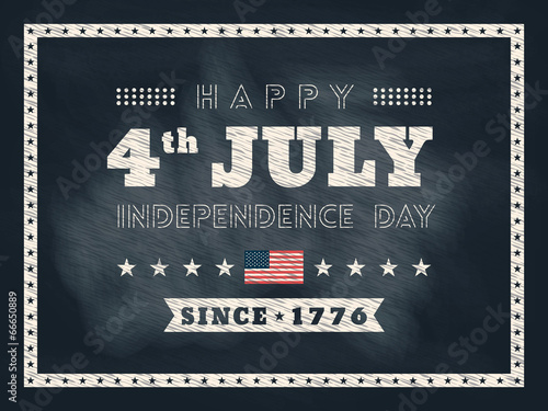 Vector: 4th of july Independence day chalkboard background for card or p 4th of july Independence day chalkboard background for card or p