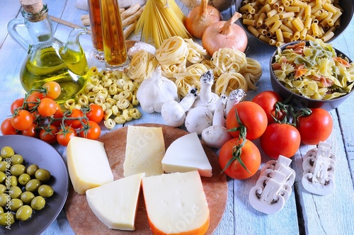 Photo: Mediterranean ingredients. Mediterranean ingredients.