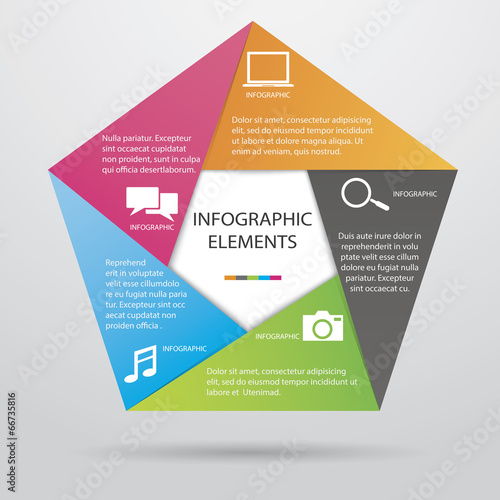 Vector: Pentagonal Infographic Pentagonal Infographic