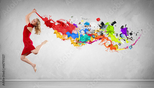 Photo: Jumping woman Jumping woman