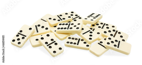 Photo: Chaotic heap of dominoes Chaotic heap of dominoes