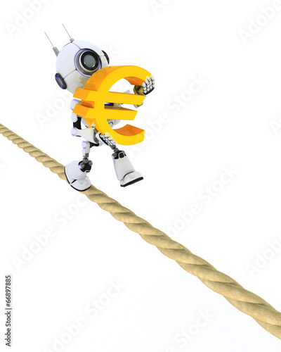Illustration: Robot on a tight rope Robot on a tight rope