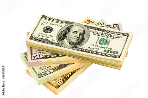 Photo: Viele Dollar Geldscheine Viele Dollar Geldscheine