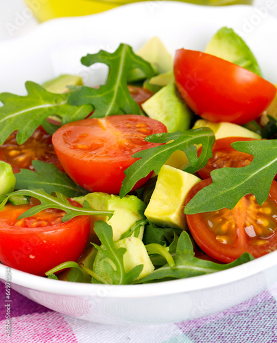 Photo: rugula avocado and tomato salad rugula avocado and tomato salad