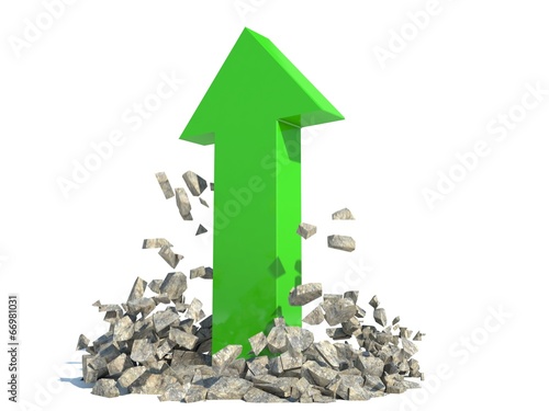 Illustration: growth progress green arrow growth progress green arrow