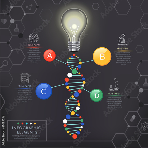 Vector: creative infographics template with bulb creative infographics template with bulb