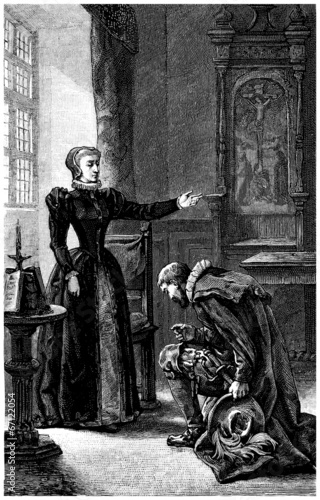 Illustration: Lady & Respectuous Gentleman - 16th century Lady & Respectuous Gentleman - 16th century