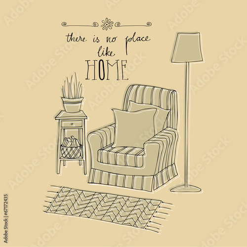 Illustration: illustrated room illustrated room