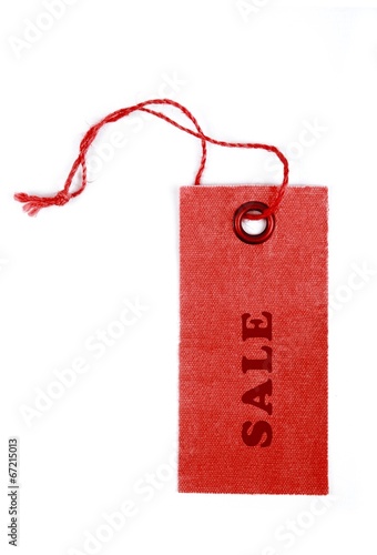 Photo: tag label isolated on white background tag label isolated on white background