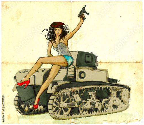Illustration: Viva revolution ! Full sized hand drawn illustration Viva revolution ! Full sized hand drawn illustration