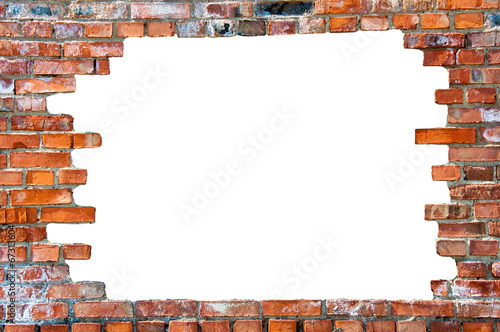 brick wall with stones