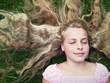 Girl relaxing in the grass Girl relaxing in the grass