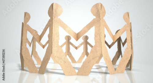 Photo: Circle Of Cutout Paper Cardboard Men Circle Of Cutout Paper Cardboard Men