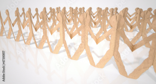 Photo: Crowd Of Cutout Paper Cardboard Men Crowd Of Cutout Paper Cardboard Men