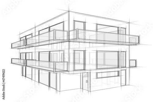 Illustration: Architektur Entwurf Architektur Entwurf