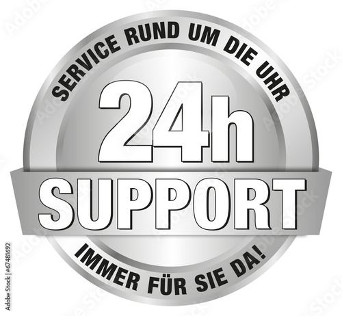 Vector: 24h Support - Service rund um die Uhr - immer für Sie da! 24h Support - Service rund um die Uhr - immer für Sie da!