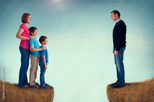 Photo: divorce concept family separation divorce concept family separation