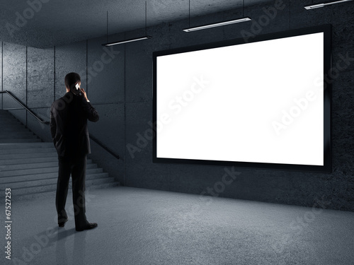 Photo: businessman in underground passage businessman in underground passage