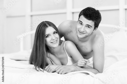 Photo: Romantic scene in bedroom Romantic scene in bedroom