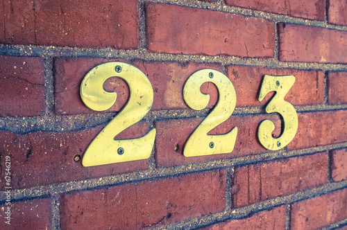 Photo: Address Numbers Closeup Address Numbers Closeup