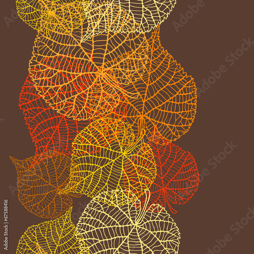 Vector: Seamless vector pattern with stylized autumn leaves. Seamless vector pattern with stylized autumn leaves.