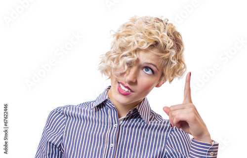 Photo: Confused female with a facial expression Confused female with a facial expression