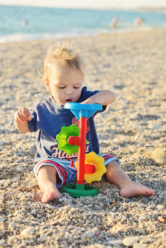 Photo: boy on the beach boy on the beach