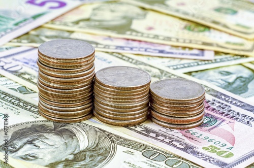 Photo: Money coins Money coins