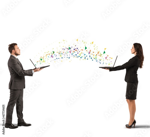 Photo: Internet sharing concept Internet sharing concept