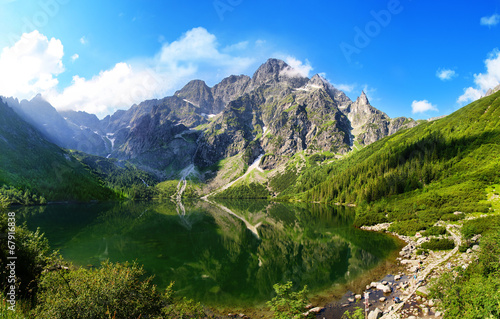 Fototapeta Eye of the Sea lake in Tatra mountains, Poland