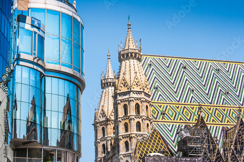 Photo: Haas Haus with St. Stephen's Cathedral in Vienna, Austria Haas Haus with St. Stephen's Cathedral in Vienna, Austria