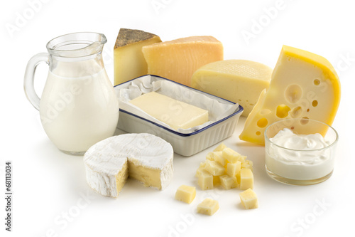 Photo: assortment of milk products assortment of milk products
