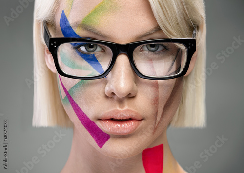 Obraz w ramie High fashion look, portrait with glasses