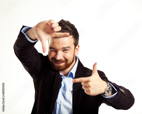Photo: Handsome casual man smiling Handsome casual man smiling