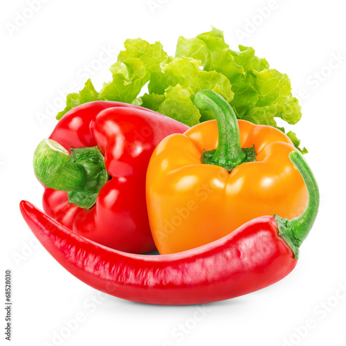 Photo: Bell peppers and chili pepper Bell peppers and chili pepper