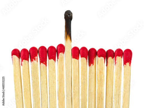 Photo: Matches - leadership or inspiration concept Matches - leadership or inspiration concept