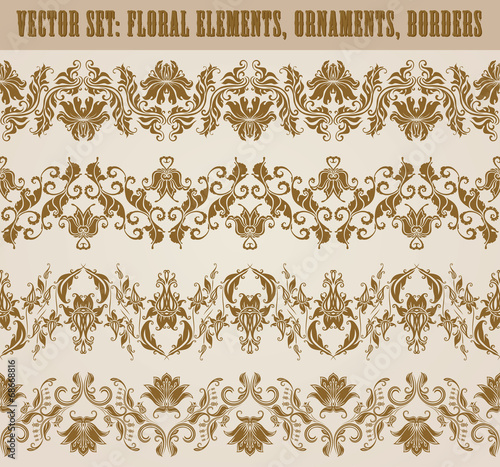 Vector: Horizontal elements decoration vector Horizontal elements decoration vector