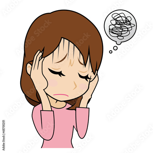 落ち込む若い<em>女性</em> by <em>深泽</em>カラス, Royalty free