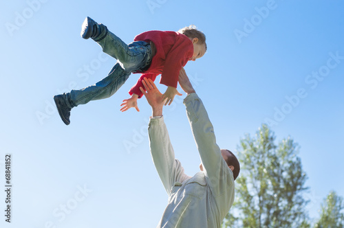 Photo: father and son outdoors father and son outdoors