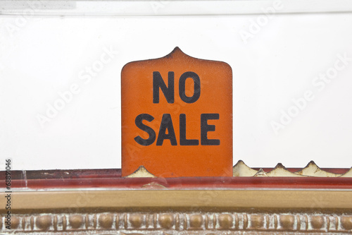 Photo: Vintage No Sale Sign Vintage No Sale Sign