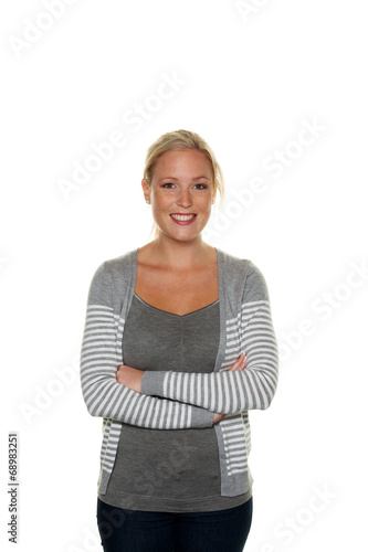 Photo: junge sympathische Frau junge sympathische Frau