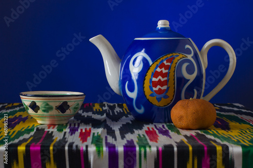 Photo: Muslim still life with tea. Muslim still life with tea.