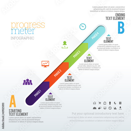 Vector: Progress Meter Infographic Progress Meter Infographic