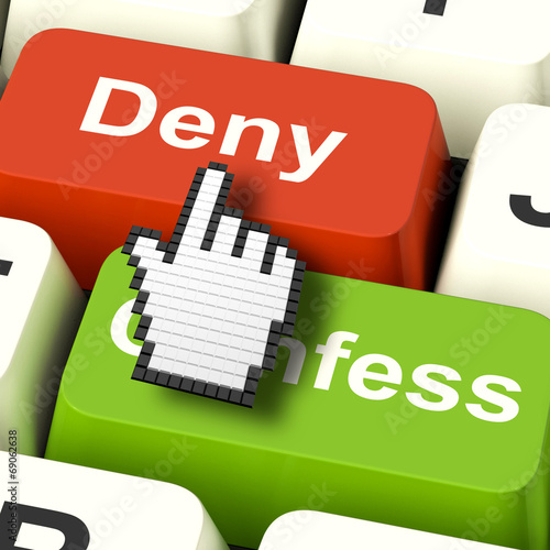 Illustration: Denial Deny Keys Shows Guilt Or Denying Guilt Online Denial Deny Keys Shows Guilt Or Denying Guilt Online