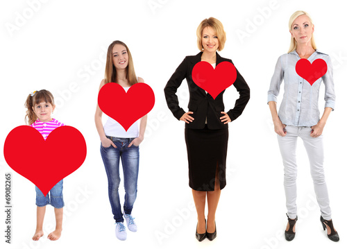 Photo: Conceptual symbol of love isolated on white Conceptual symbol of love isolated on white