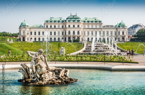 Photo: Famous Schloss Belvedere in Vienna, Austria Famous Schloss Belvedere in Vienna, Austria