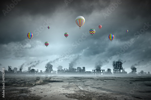 Photo: Destruction and pollution Destruction and pollution