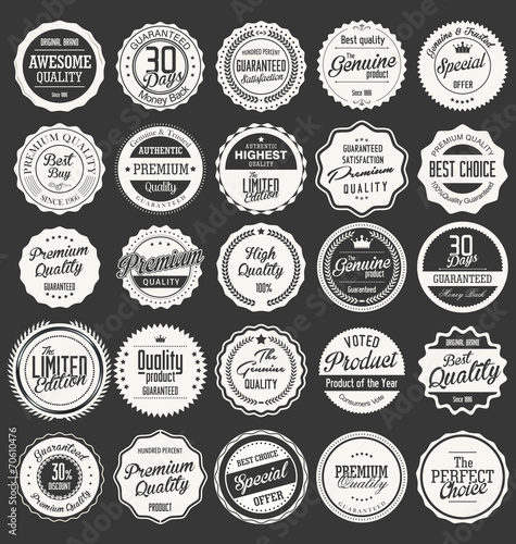 Premium, quality retro vintage labels collection
