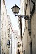 Ancient small lamps on the street. Europe. Ancient small lamps on the street. Europe.